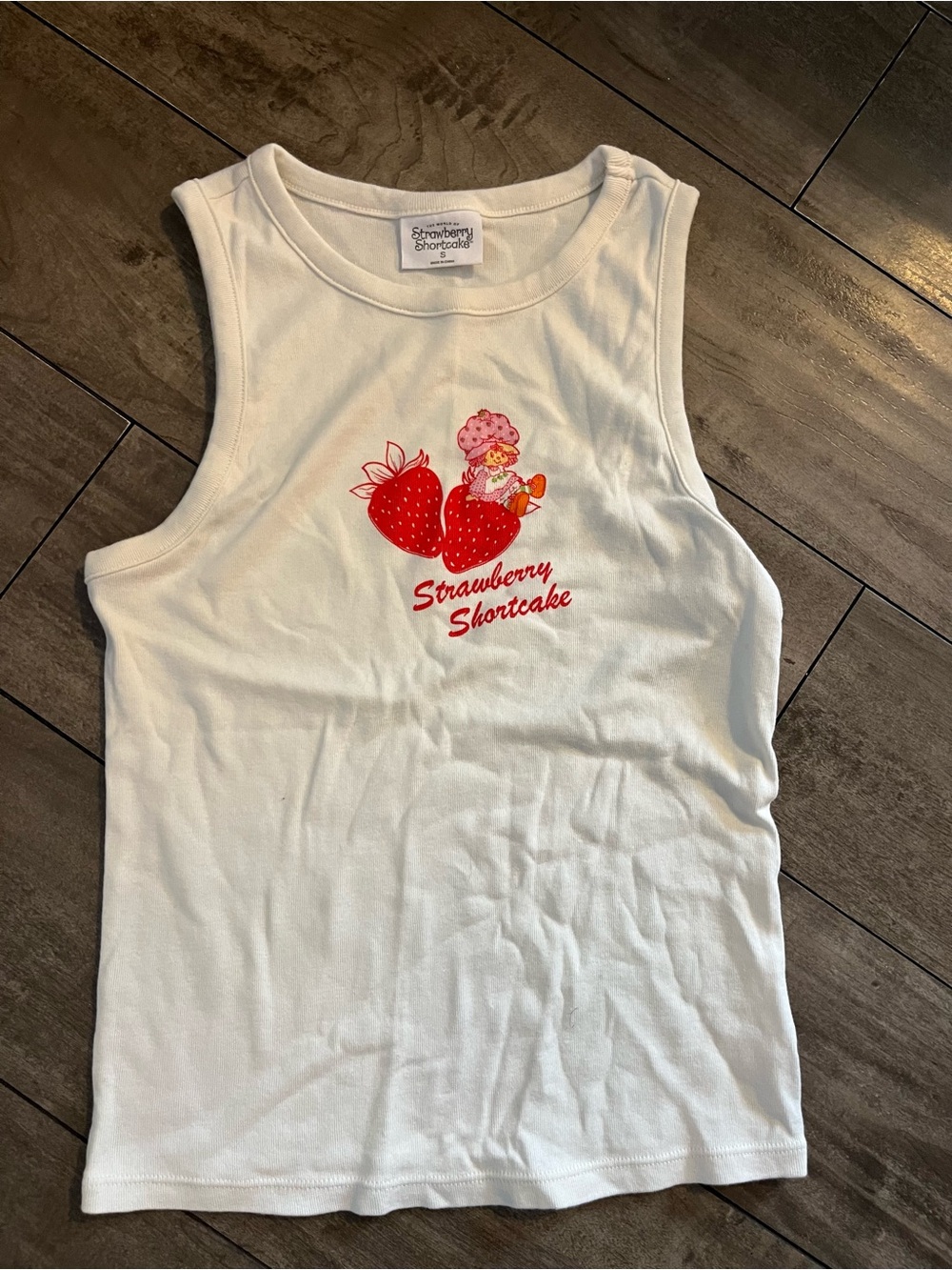 Strawberry Shortcake White Graphic Tank Top
